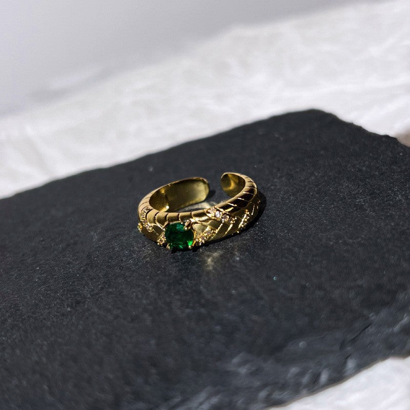 Sterling Sier Pink Zircon Female Open Niche Advanced Light Rings