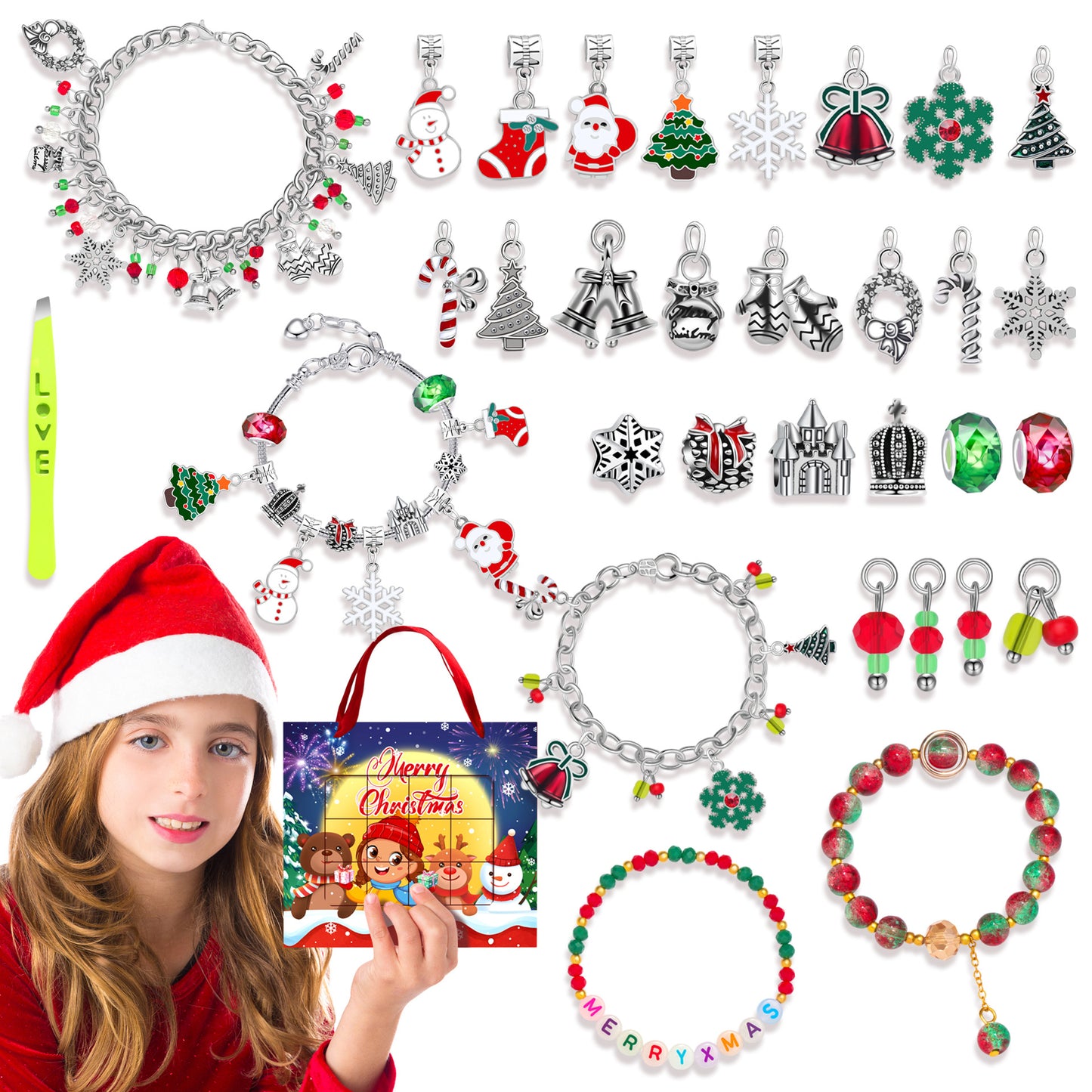 Children's Blind Box Suit Christmas Snowflake Old Bracelets