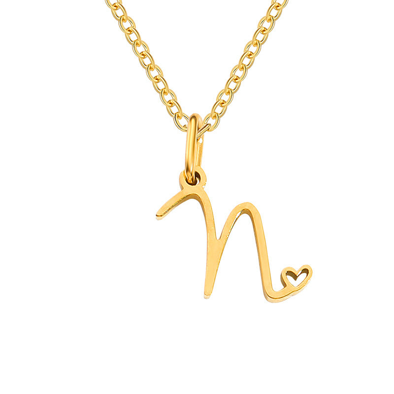 Letter Female Personalized Minority Clavicle Chain Pendants