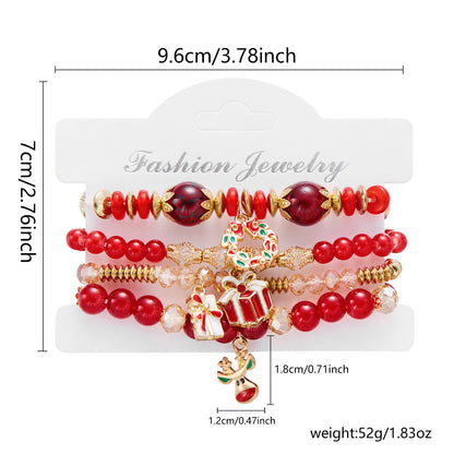 Creative Style Santa Claus Tree Polymer Bracelets