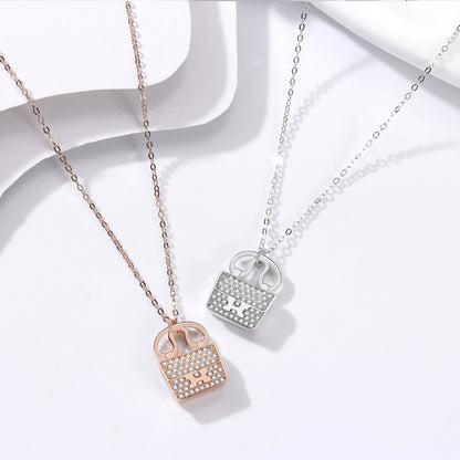 Women's Handbag Sterling Sier Diamond English Letter Fashion Design Pendants