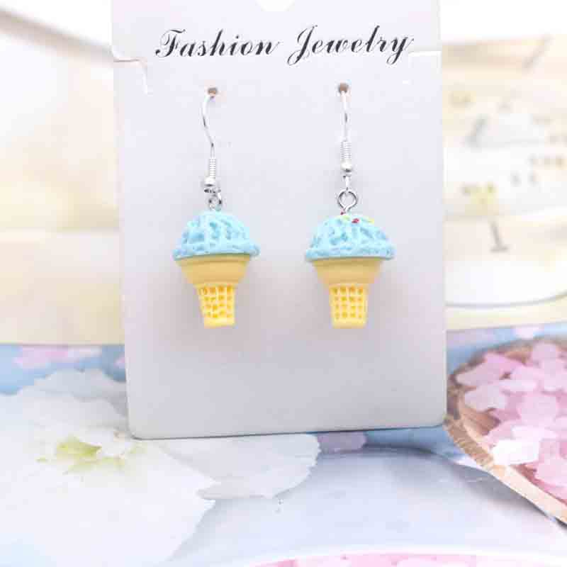 Ice Cream Candy Drink Resin Homemade Earrings