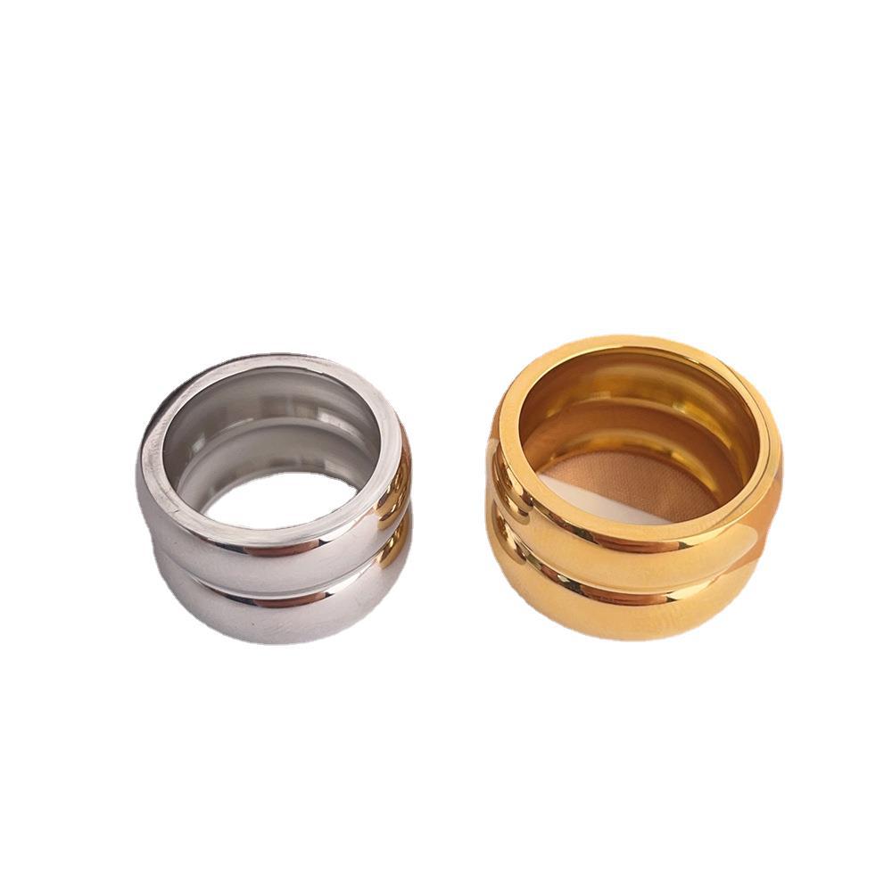 Titanium Steel High Color Retention Two Rings