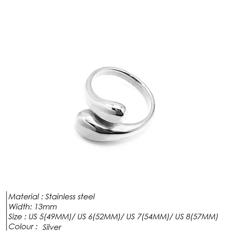 Titanium Steel Fashion Minority Design Stainless Rings