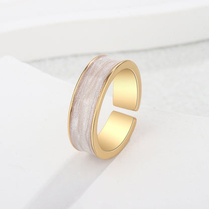 Fashion Exquisite Epoxy Simple Temperament Entry Lux High Rings