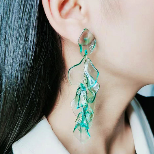 Women's Tassel Petal High Profile Fashion Personality Earrings