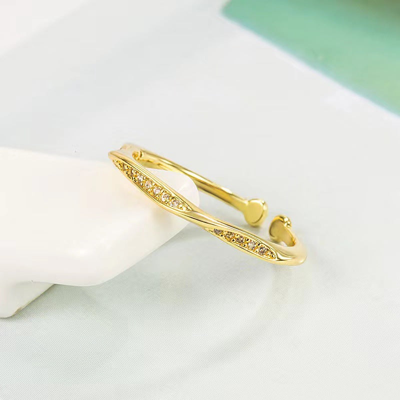 Female Design Niche Fashion Personality Adjustable Rings