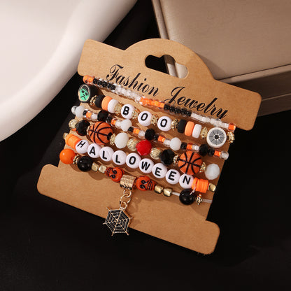 Funny Skull Head Beads Suit Female Bracelets