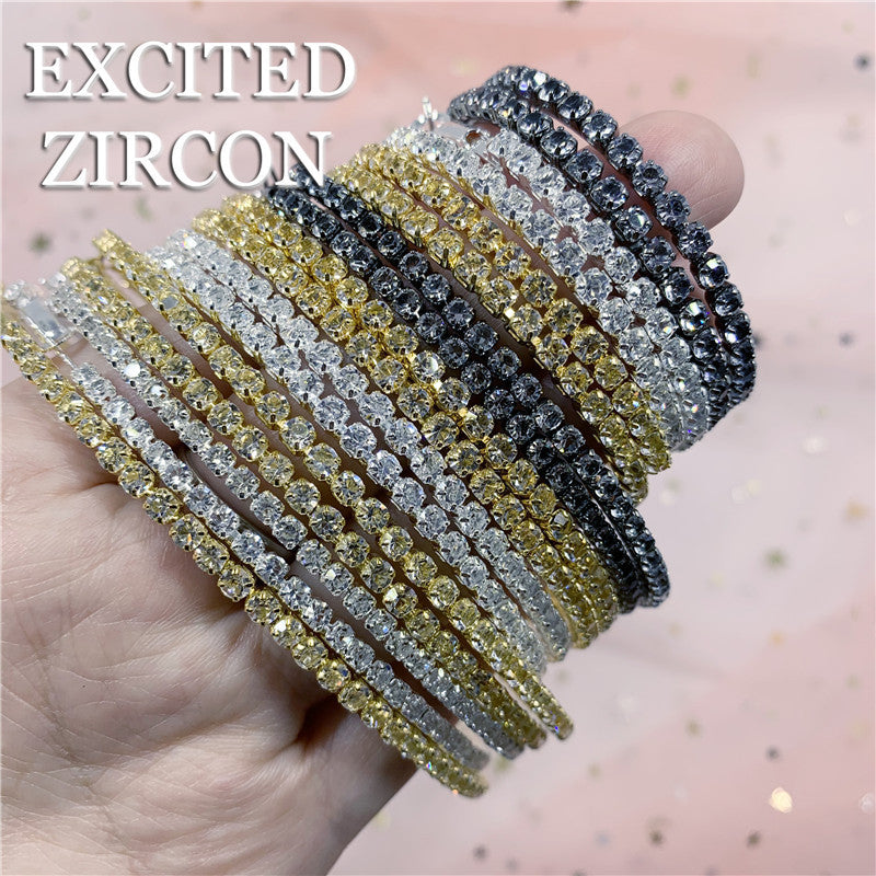 Fashion Classic Big Hoop Full Diamond Exaggerated Earrings
