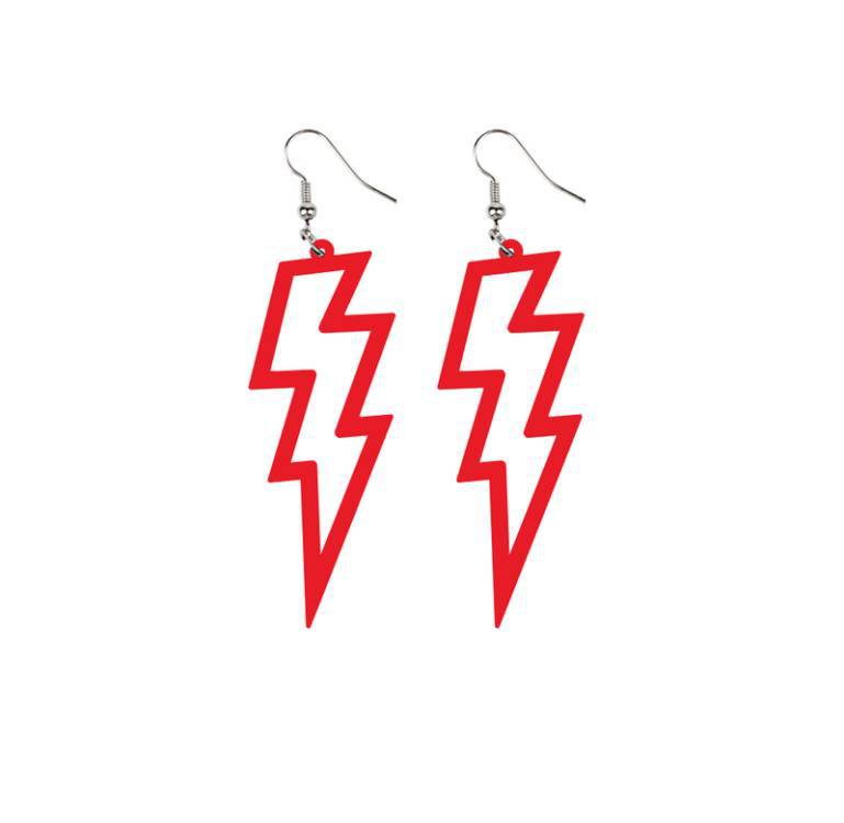 Women's Acrylic Hollow Lightning Ear Simple Stylish Earrings