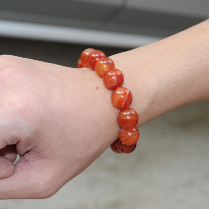 Red Agate Original Stone Stripe Single Bracelets