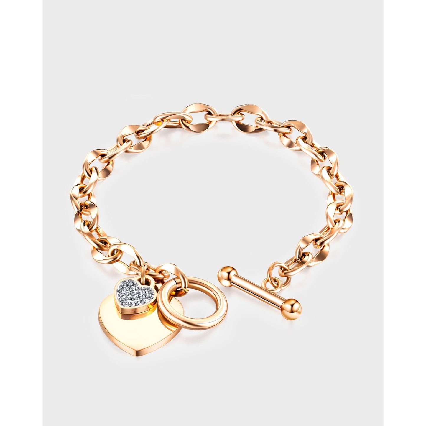 Design Rose Gold Plated Titanium Steel Bracelets