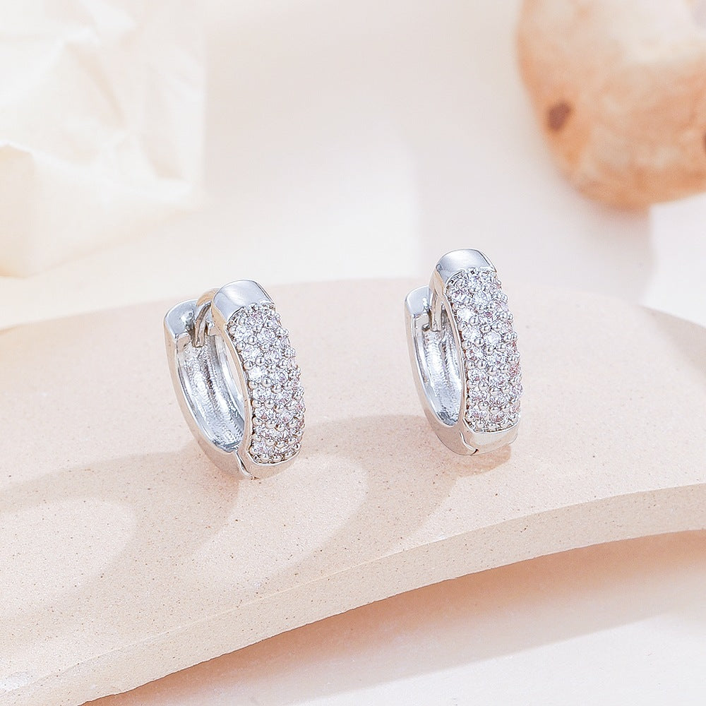 Personality High-grade Zircon Versatile Design Exquisite Earrings