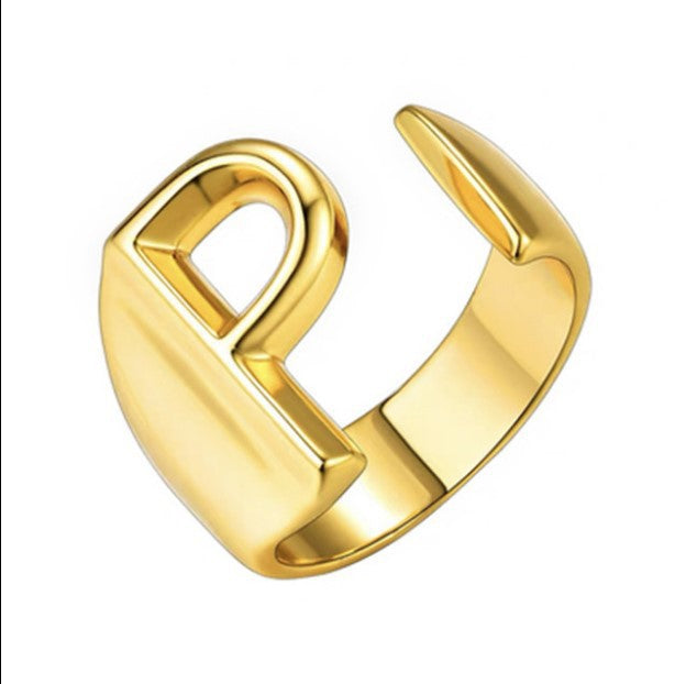 English Letters Female Opening Adjustable Fashion Rings
