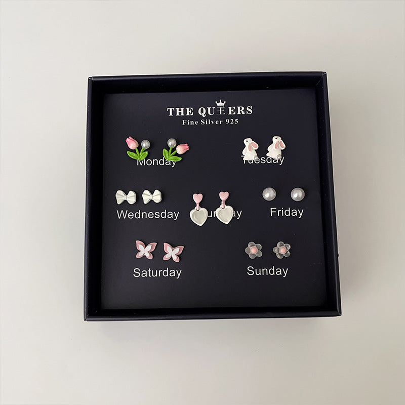 Mini Fresh Ear Gift Set Sweet Cute Earrings