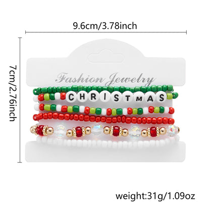 Creative Style Santa Claus Tree Polymer Bracelets