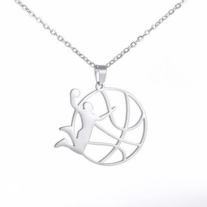 Dunk Action Basketball Hot Fashion Fun Necklaces