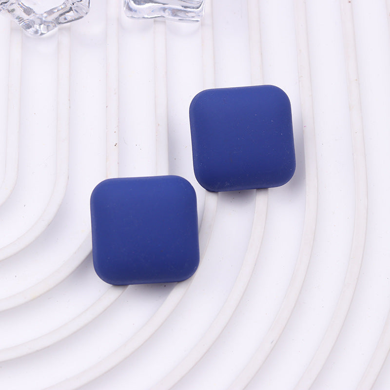 Women's Color Square Acrylic Summer Double-sided Spray Paint Earrings