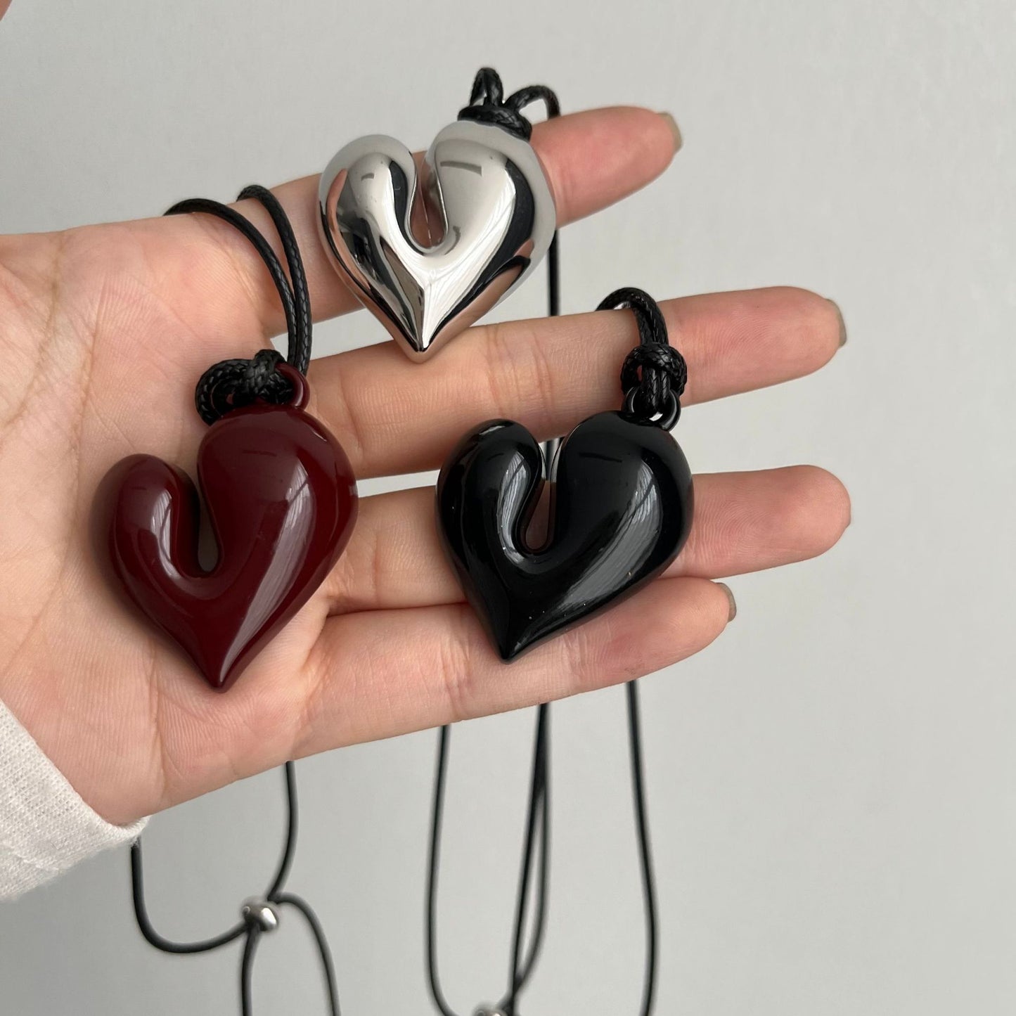 Niche Love Pulling Rope Adjustable Casual Necklaces
