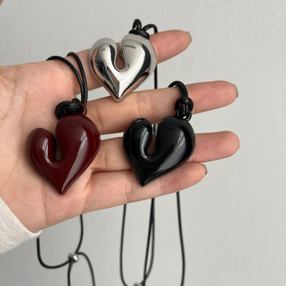 Niche Love Pulling Rope Adjustable Casual Necklaces