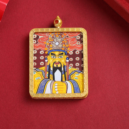 Tibet Fifth Master Previous Life Painted Pendants