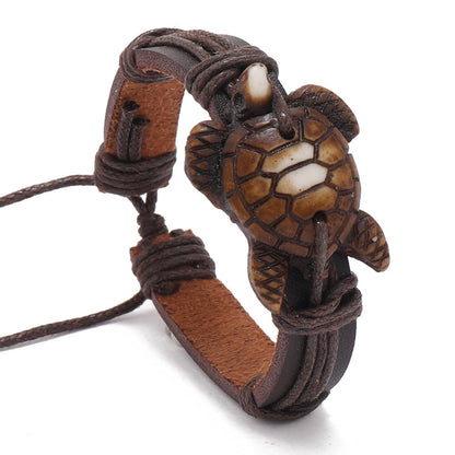 Marine Antique Turtle Simple Fashion Leather Bracelets