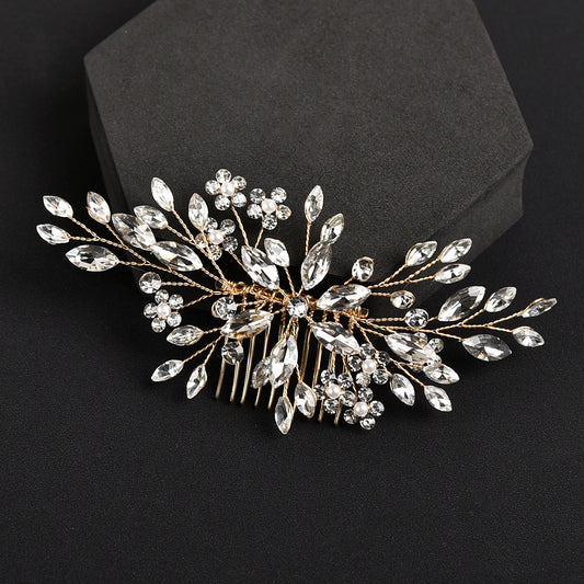 Hair Accessories Inlaid Crystal Comb Wedding Earrings