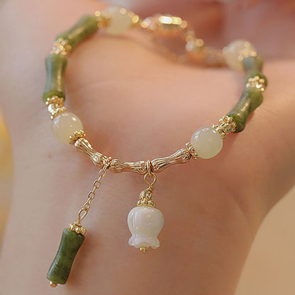 Women's Your Natural Stone Olive Jade Light Luxury Bracelets