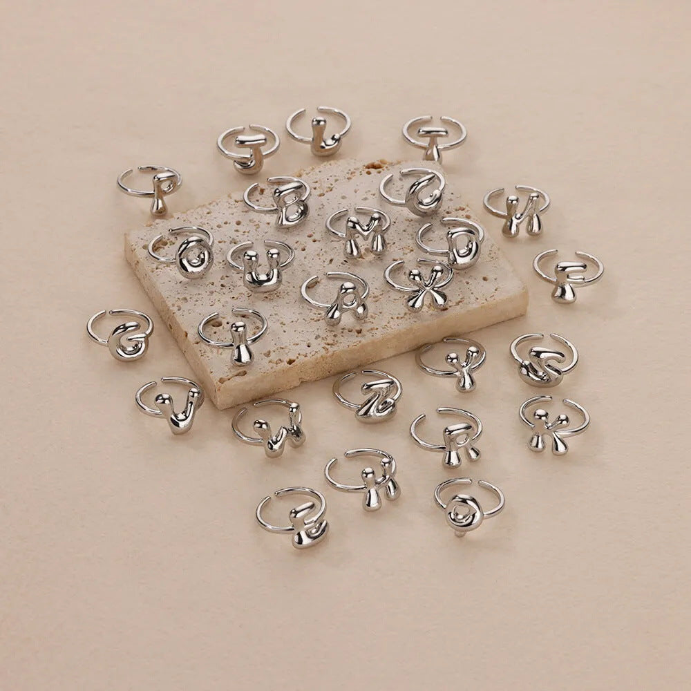 Letters Letter Gold Plated Female Cell Phone Rings