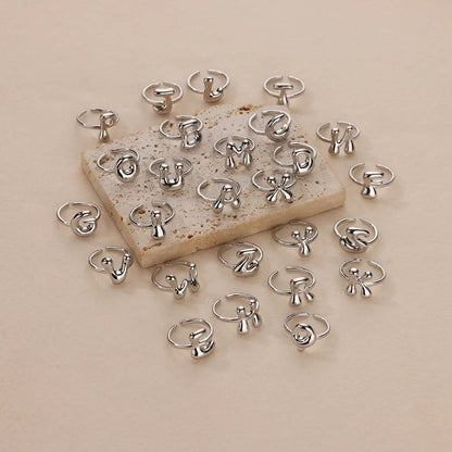 Letters Letter Gold Plated Female Cell Phone Rings
