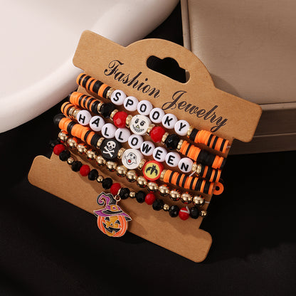 Funny Skull Head Beads Suit Female Bracelets