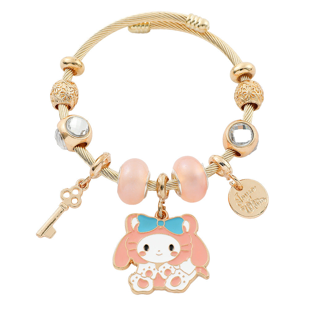 Anime Hello Kitty Clow Beaded Ornament Bracelets