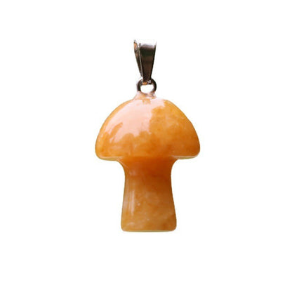 Natural Crystal Jade Mushroom Tigereye Pink Pendants