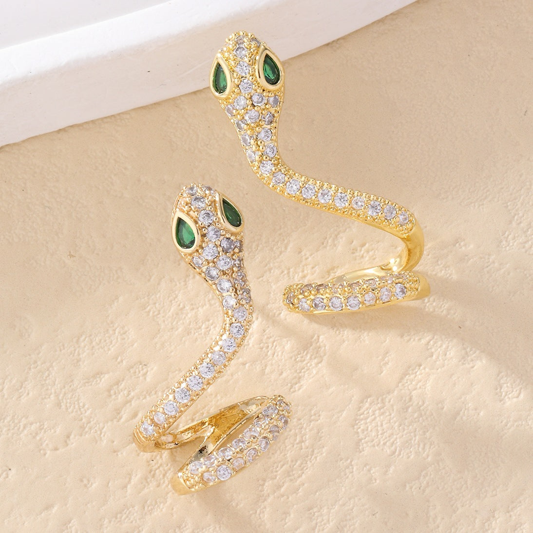 Women's Zirconium Simulated Snakes Full Diamond Trendy Earrings