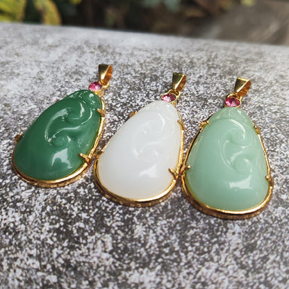 Women's & Men's Imitation Jade Ethnic Style Couple Sweater Pendants