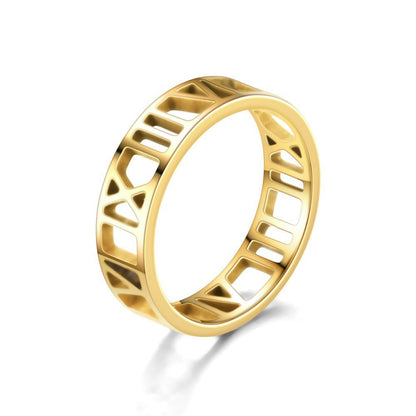 Men's Ornament Roman Cut Graceful Personality Source Rings