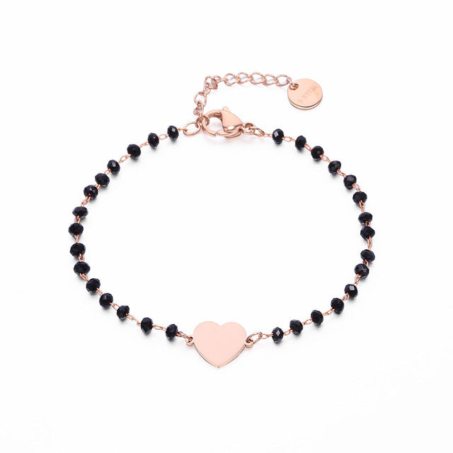 Clover Female Simple Couple Rose Gold Bracelets