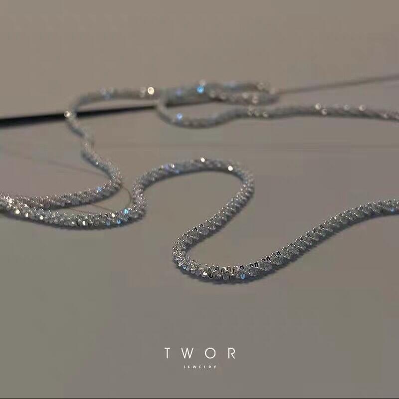 Women's Snake Bones Chain Sparkling Clavicle Titanium Necklaces