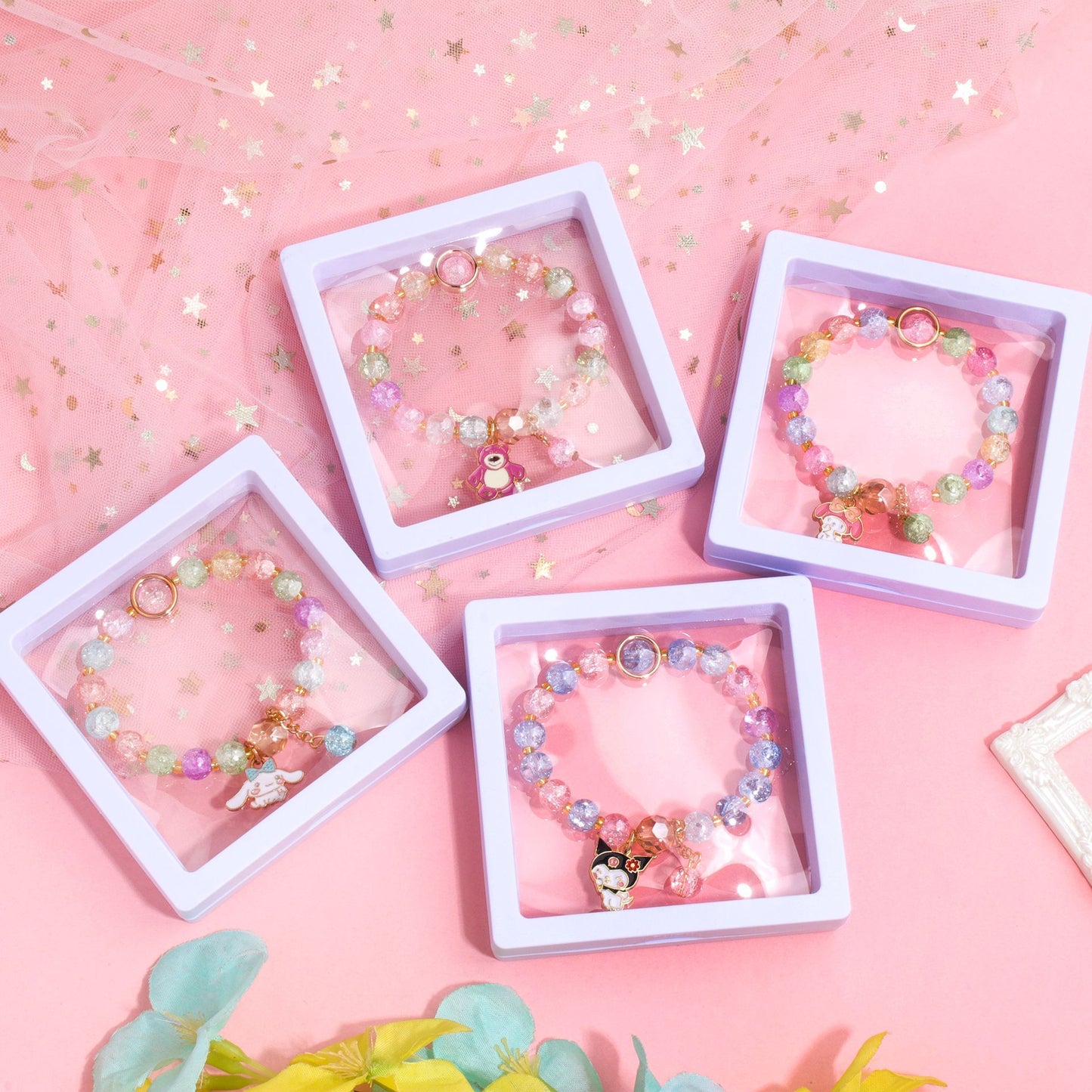 Floral Beaded Colorful Cartoon Boxed Accessories Bracelets