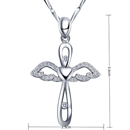 Chain Sier Plated Cross Female Jewelry Pendants