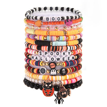 Halloween Suit Funny Pumpkin Ghost Festival Polymer Bracelets