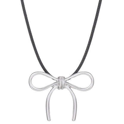 Women's Travel Minimalist Bowknot Sweater Chain Unique Necklaces