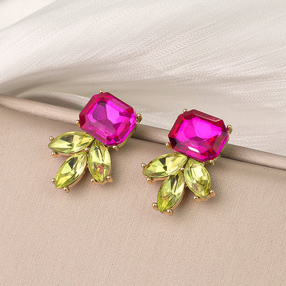 Design Elegant Flower Light Luxury High Earrings