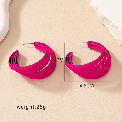 Women's Fashion Commuter Geometric Korean Elegant Retro Earrings