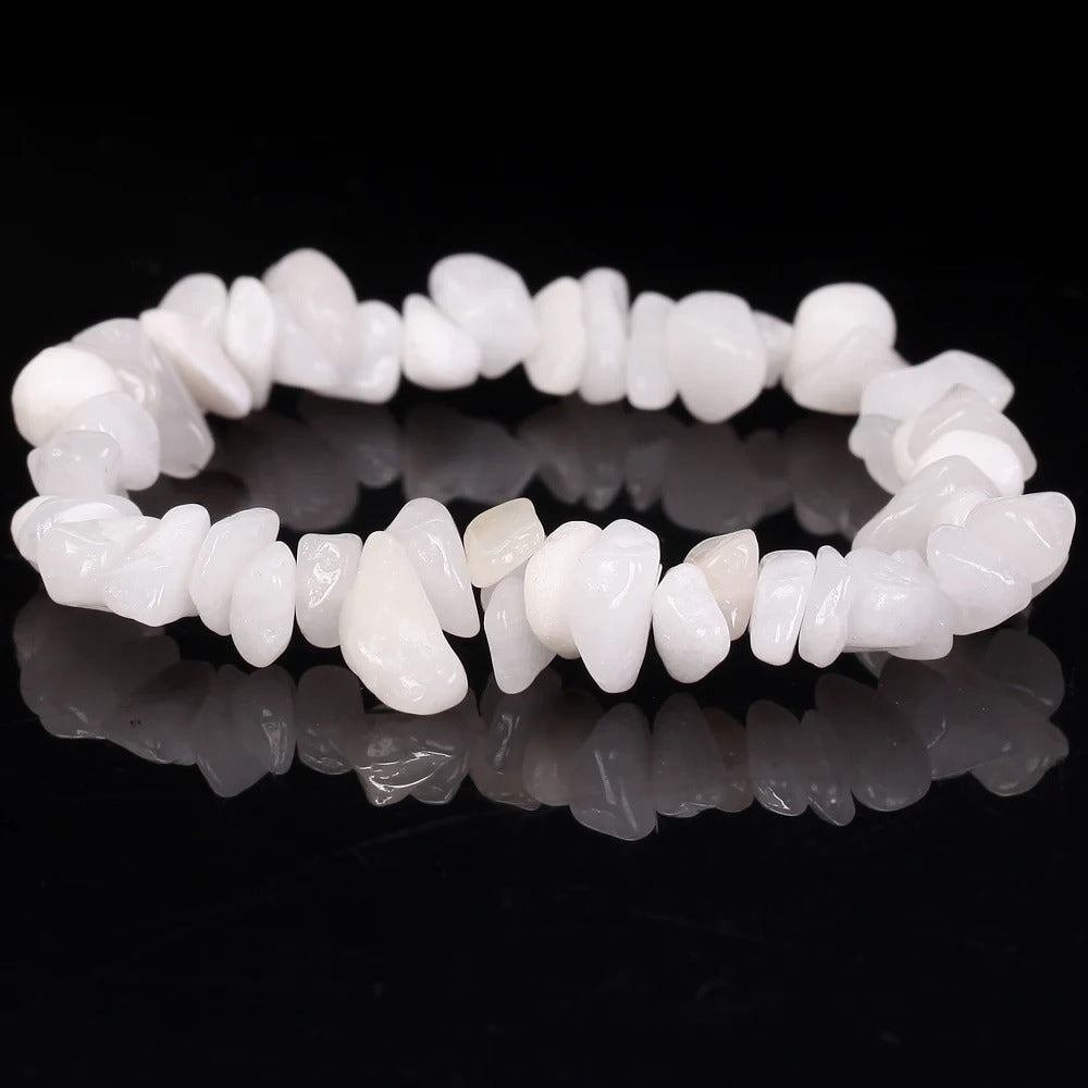 Natural Gravel Amethyst Elastic String Stretchable Bracelets
