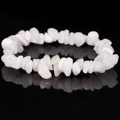 Natural Gravel Amethyst Elastic String Stretchable Bracelets