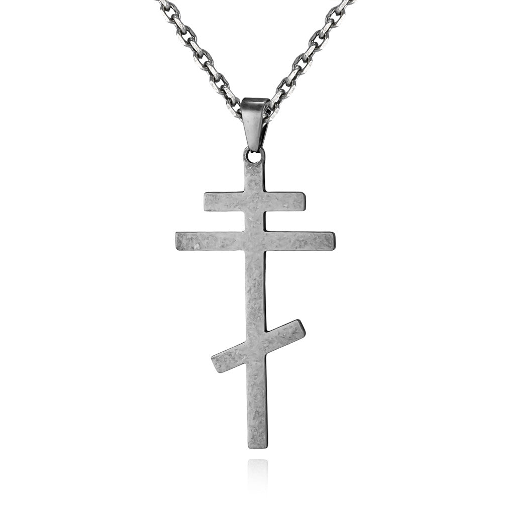 Orthodox Stainless Steel Cross Shelf Unisex Pendants