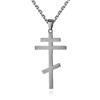 Orthodox Stainless Steel Cross Shelf Unisex Pendants