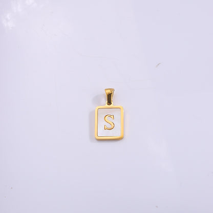 Fashion Real Gold Plated Letter Female Pendants