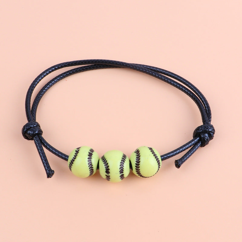 Football Fashionable Exquisite Row Ball Woven Bracelets